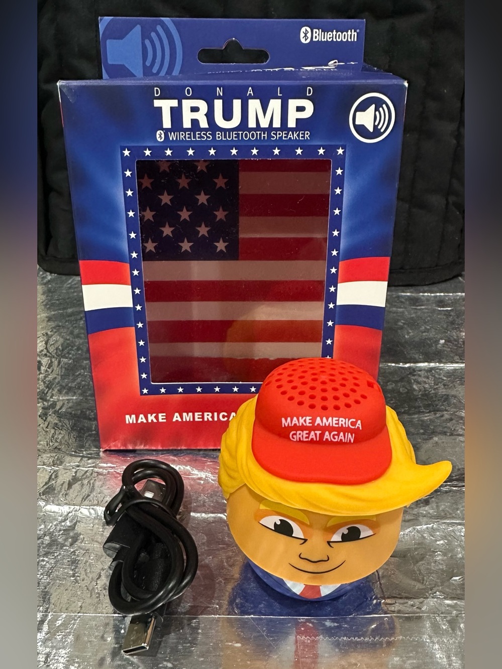 Donald Trump 'Make America Great Again' Bluetooth Speaker - Red/Yellow/Blue